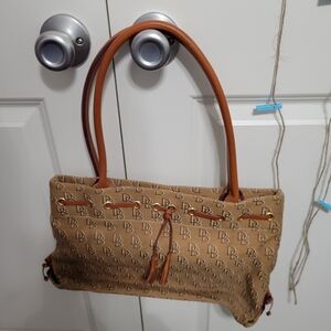 Dooney & Bourke Brown And Khaki Classic Tote Handbag